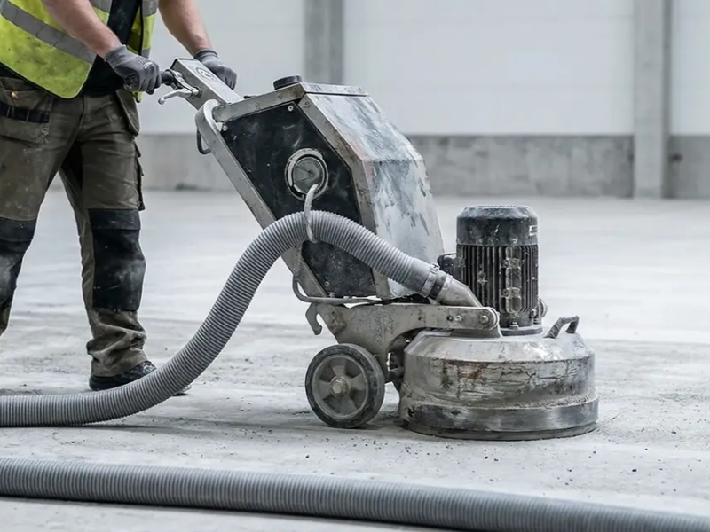 Quelle pression dois-je appliquer lors du ponçage d'un sol en béton ?